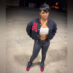 Sold out letter A varsity jacket